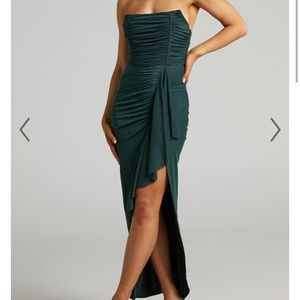 Showpo Nora Corset Detailing Dress in Emerald